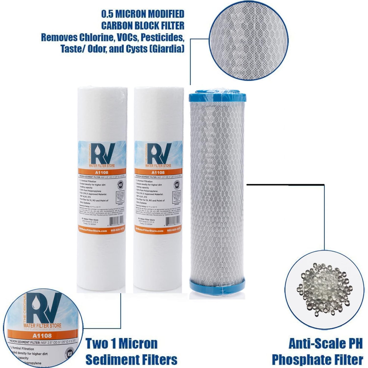 2 Stage Water Filtration System with Anti-Scale Filter C93806