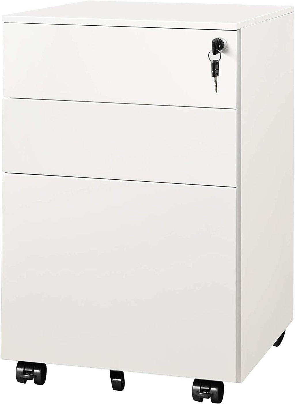 Black 3 Drawer Rolling Locking File Cabinet G462021