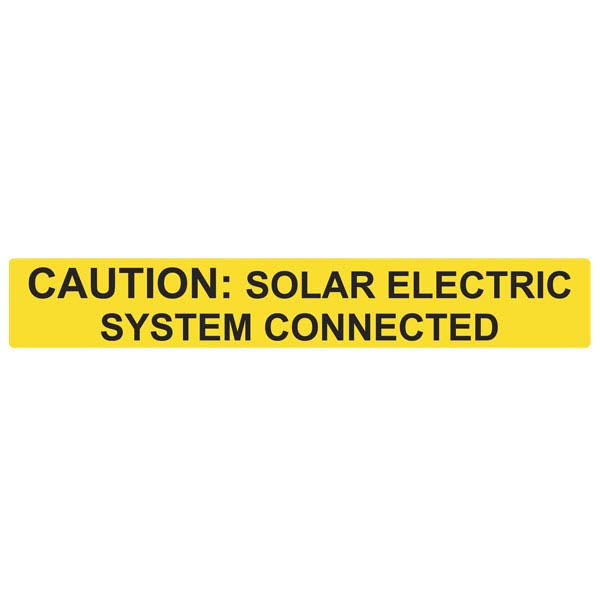 Reflective Solar Caution Label Yellow 50 per Roll J496973