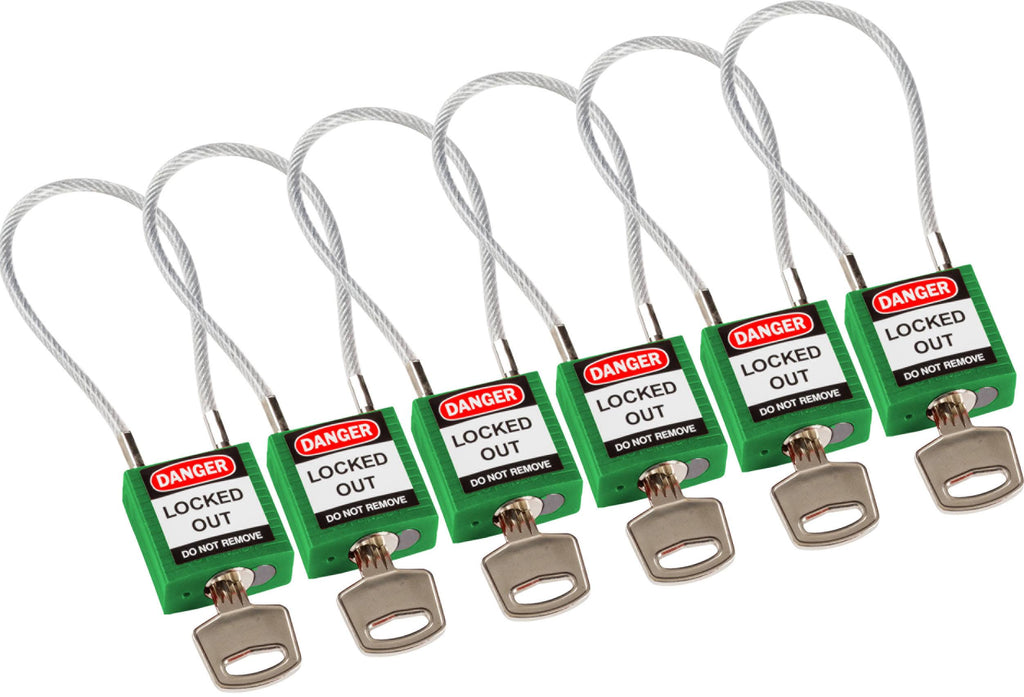 Green Compact Cable Padlock N5447