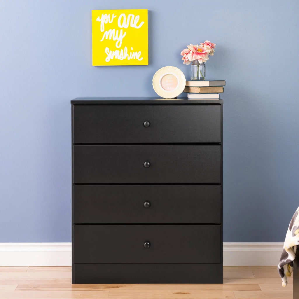 4-Drawer Deep Black Dresser R69321