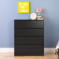 4-Drawer Deep Black Dresser R69321