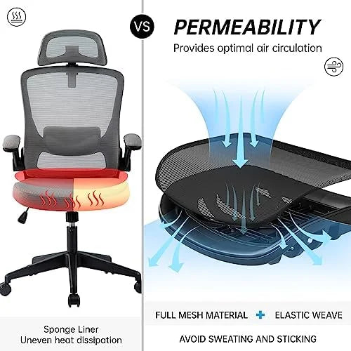 Big and Tall Ergonomic Office Chair 450 lbs with Lumbar Support R2209