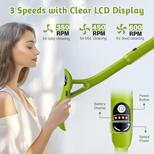 Cordless Electric Spin Scrubber with 8 Brush Heads L254