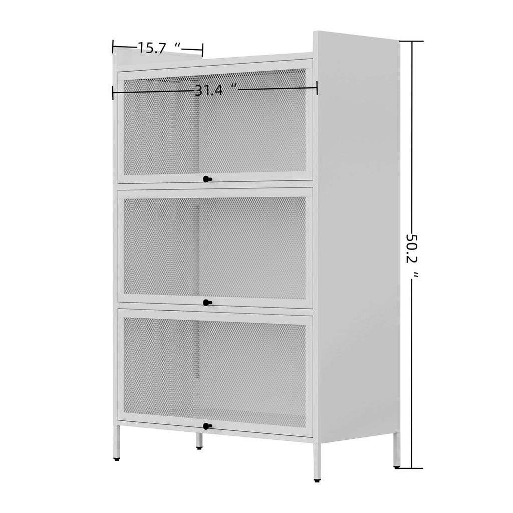 White 3-Tier Buffet Cabinet N6224
