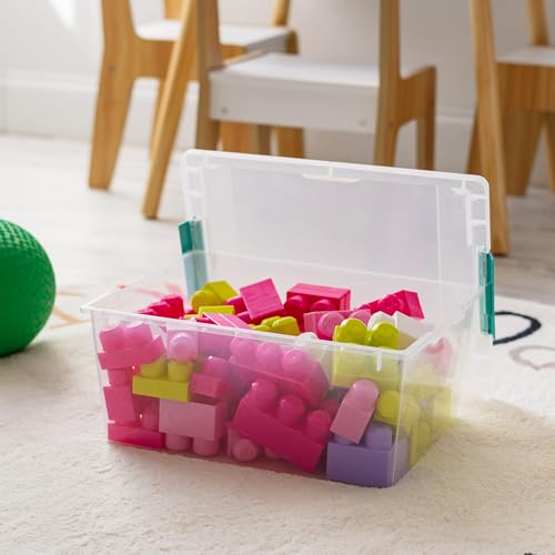 12 Qt. Clear Plastic Storage Bins with Lids, 4 Pack G4304