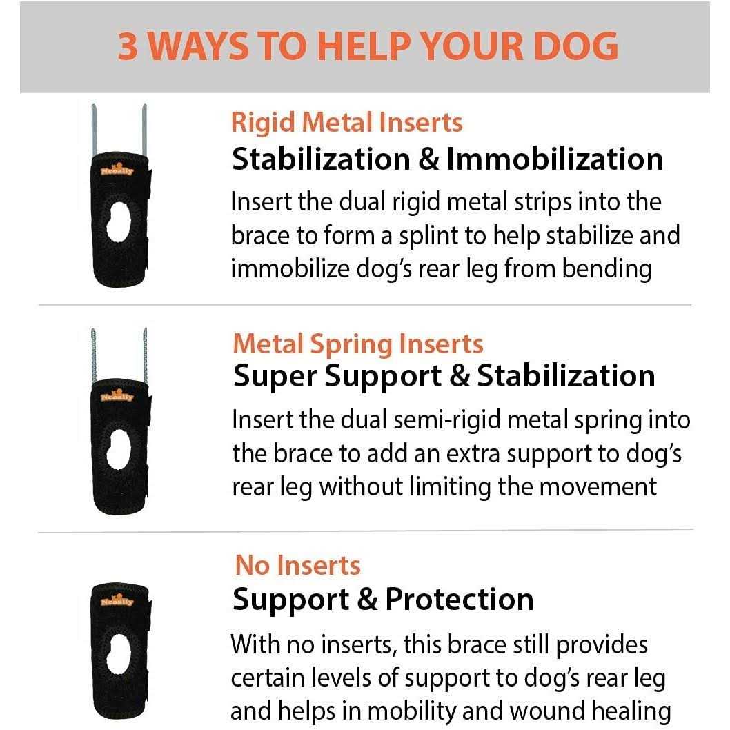 Small Dog Rear Leg Support Splint Braces F5246