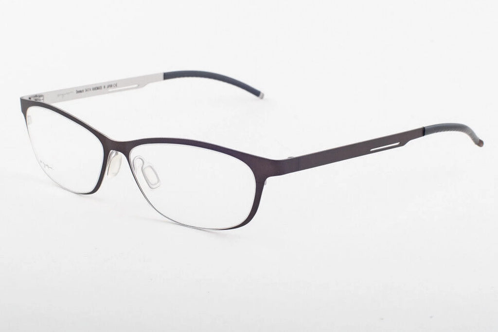 Matte Brown Matte Silver Titanium Eyeglasses 54mm A8950