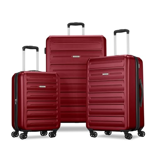 Hardshell Luggage Set 2 Piece Set 20/28" Spinner Wheels Expandable Black E53323