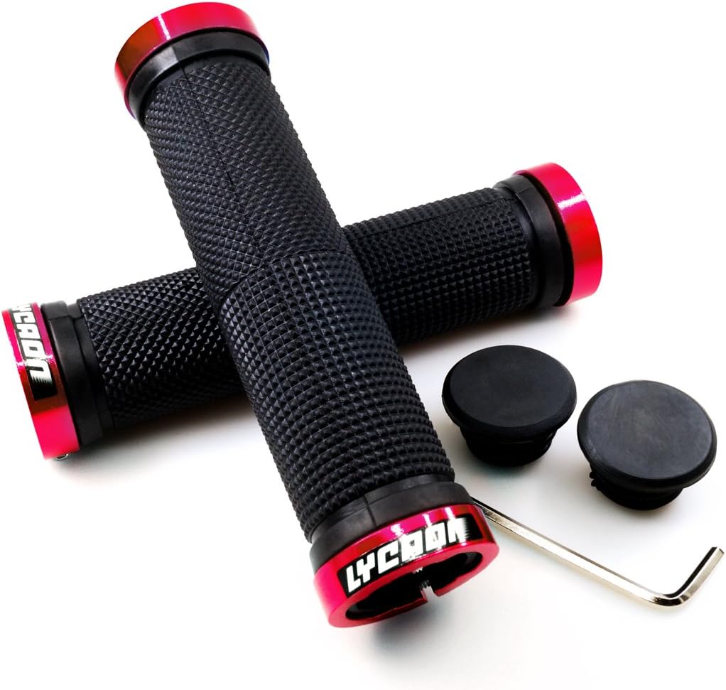Non-Slip Rubber Bicycle Handlebar Grips with Aluminum Lock Y9702