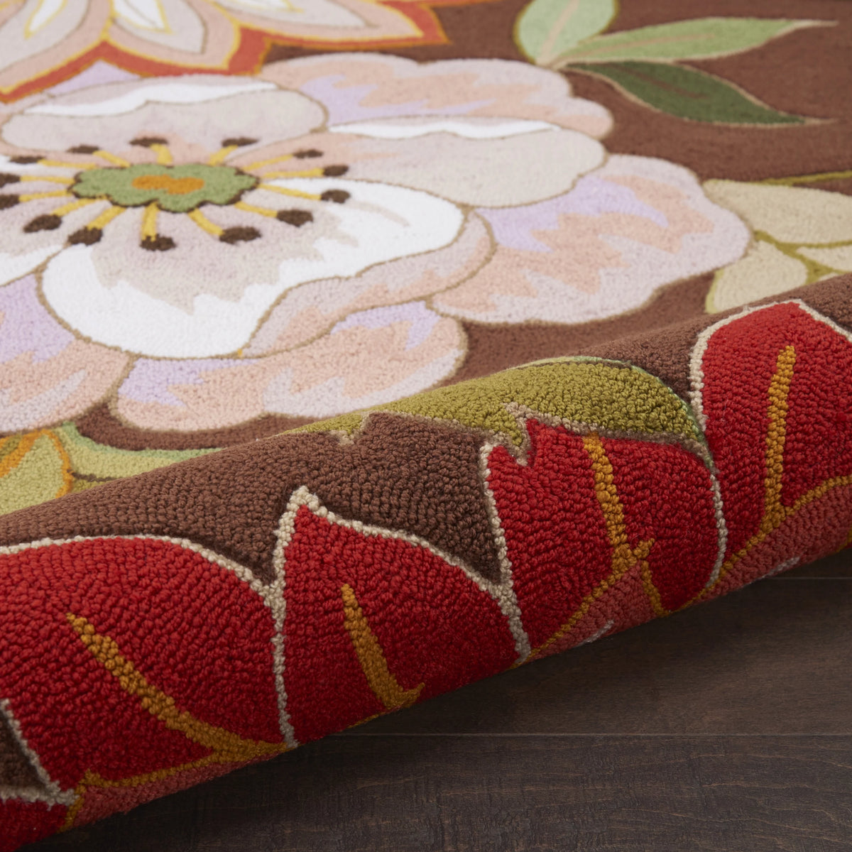 Floral Chocolate 5' x 7'6" Area Rug M2262