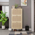Rattan Shoe Cabinet with 3 Flip Drawers F56288