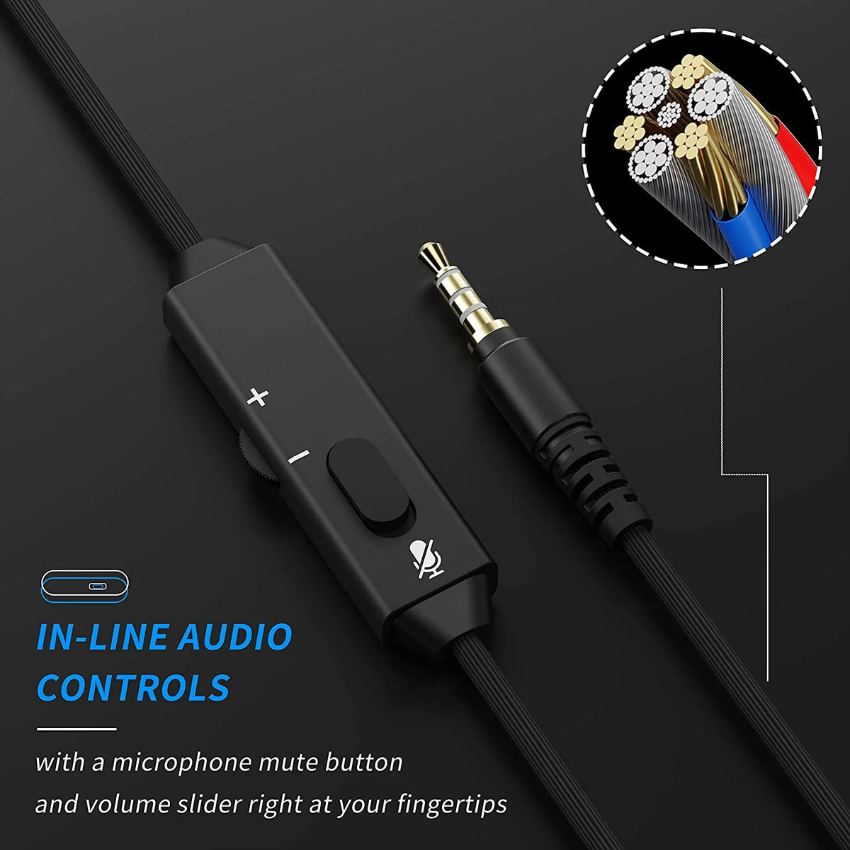 Blue Wired Headset with Mic F61704