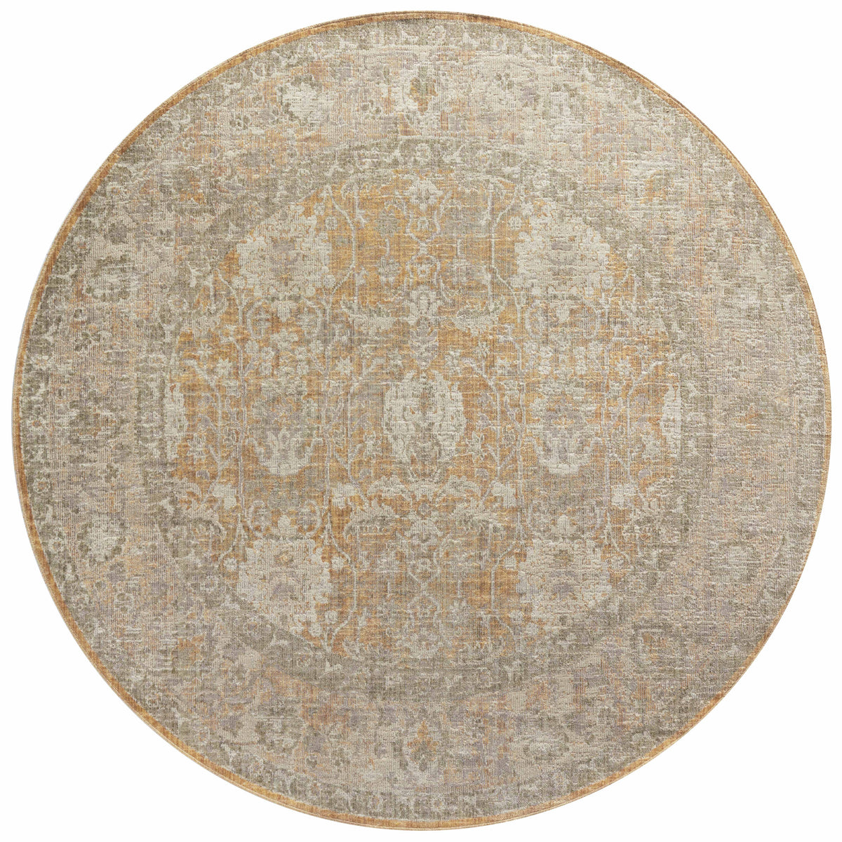 Gold Sand Round Rug R458