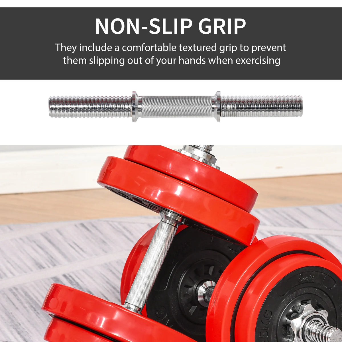 44 lbs. Barbell Dumbbells Combo Free Weight Set M4277