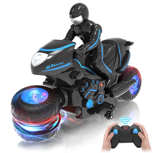 Remote Control Motorcycle with RGB Wheels Lights Z203