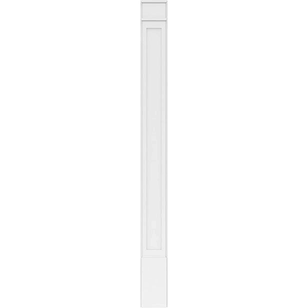 Flat Panel PVC Pilaster with Decorative Capital & Base (Pair) W410
