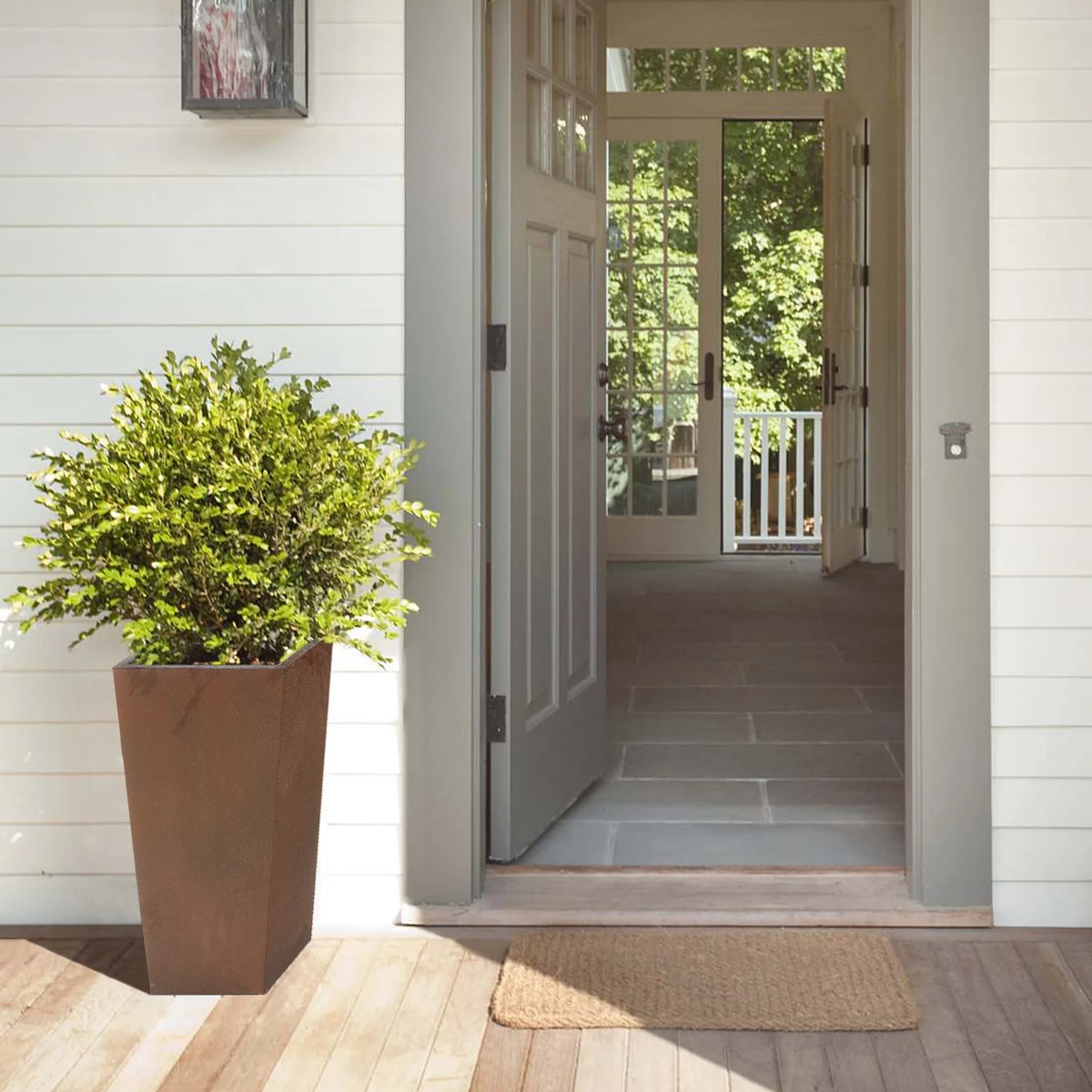 Rustic Brown Tall Tapered Planter B4085