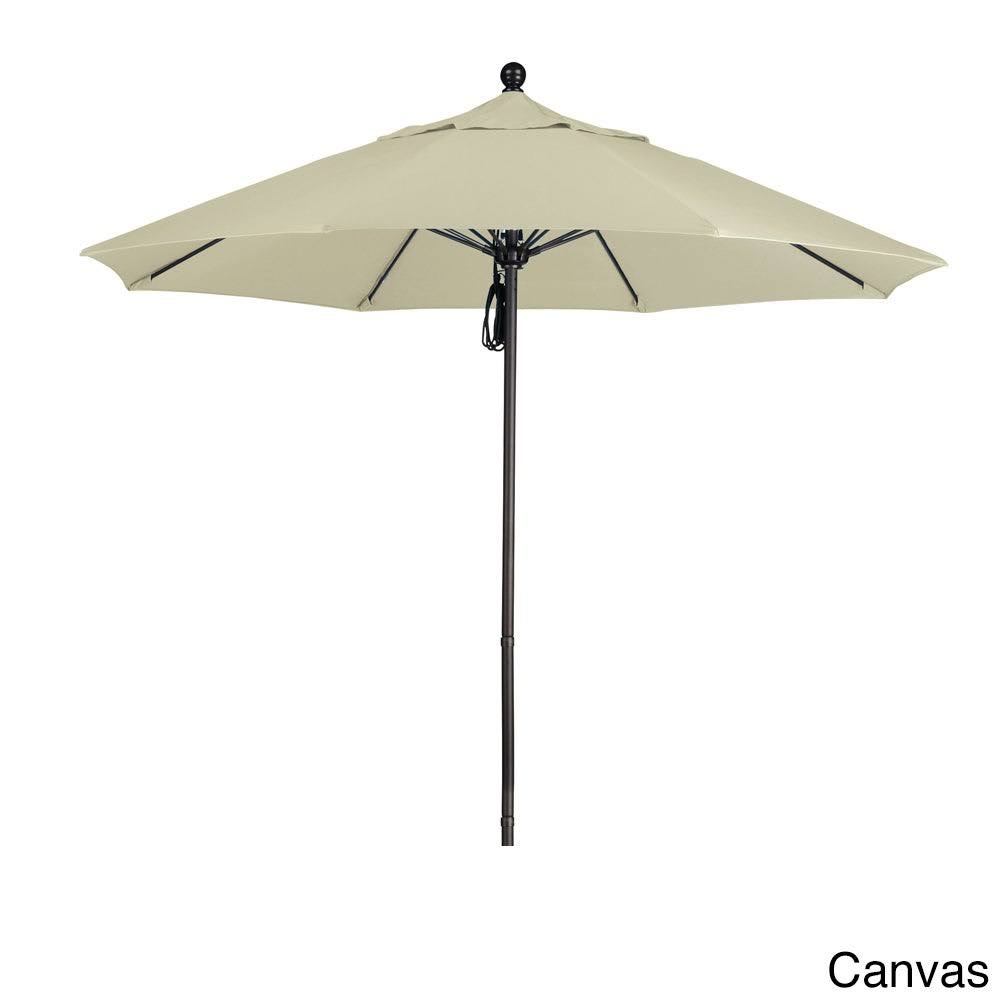 9 Ft Fiberglass Market Umbrella Pulley Open Bronze D6242