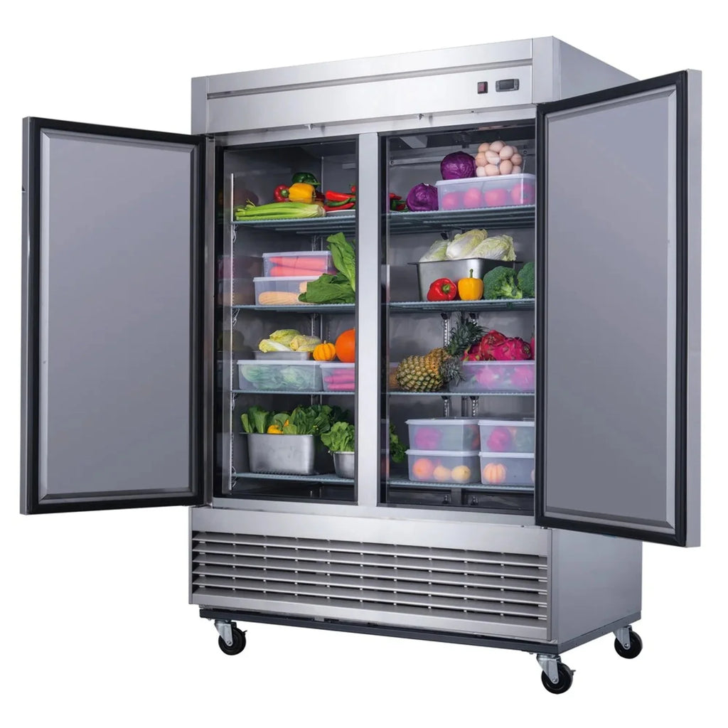 55 Reach-In Refrigerator with 2 Solid Doors R758