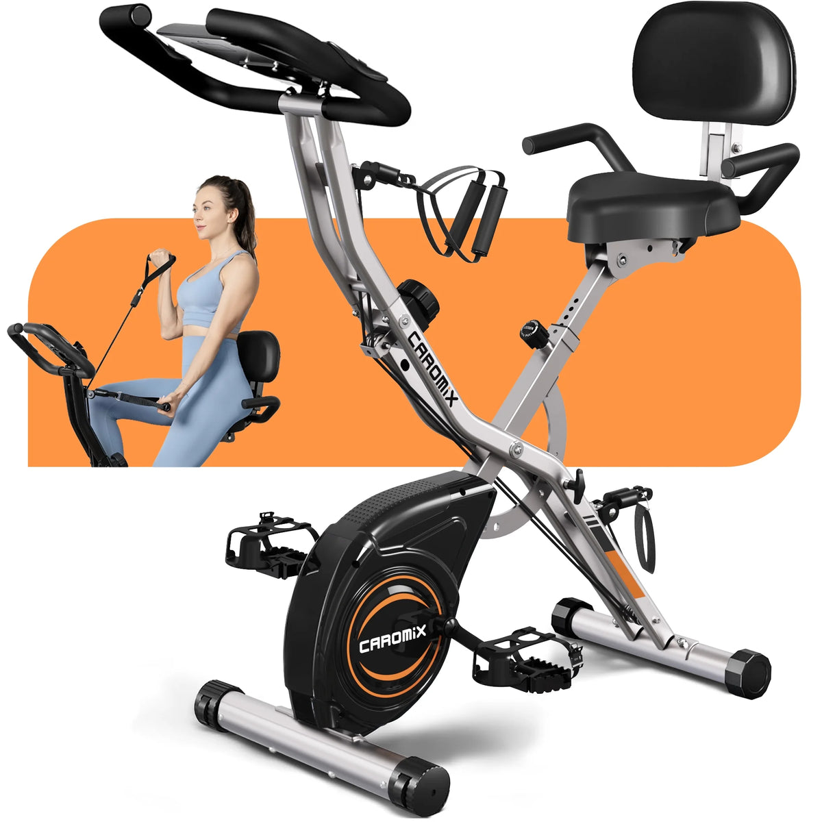 Folding Exercise Bike 16-Level Magnetic Resistance H33133