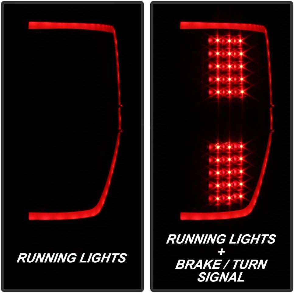 Black Smoke LED Tail Lights Brake Lamps Driver & Passenger Side D1724