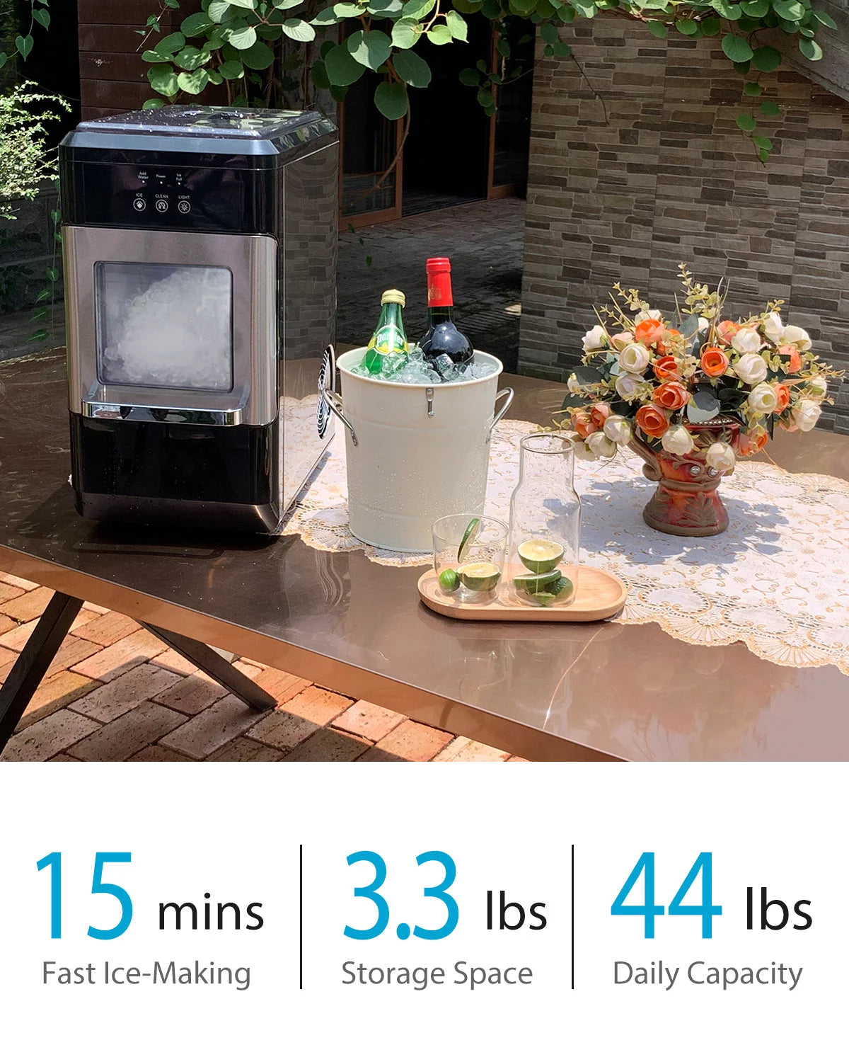 Countertop 44lb Nugget Ice Maker U856