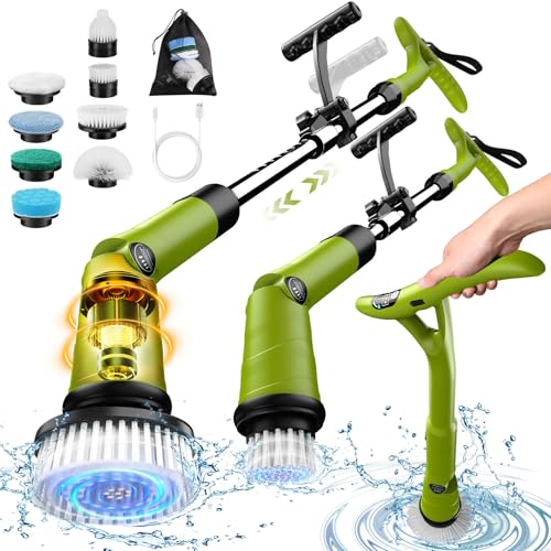 Cordless Electric Spin Scrubber with 8 Brush Heads L254