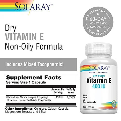 Vitamin E 400 IU Mixed Tocopherols 100 Capsules F829498