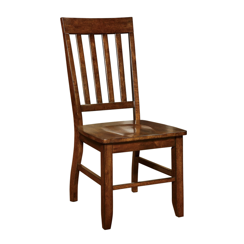 Oak Slat Back Wood Dining Chairs Set of 2 L297510