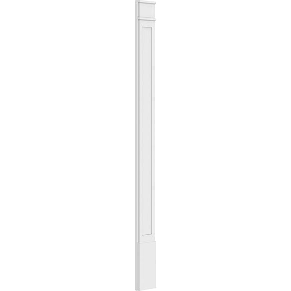 Flat Panel PVC Pilaster with Decorative Capital & Base (Pair) W410