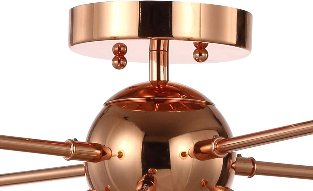 Copper 8 Sputnik Metal LED Flush-Mount N619