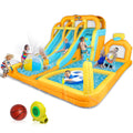 8-in-1 Inflatable Water Slide Park with Splash Pool U96141