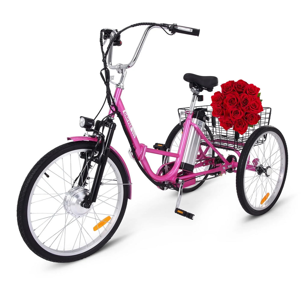 Electric Tricycle 7 Speeds 36V 10Ah Large Basket H82788
