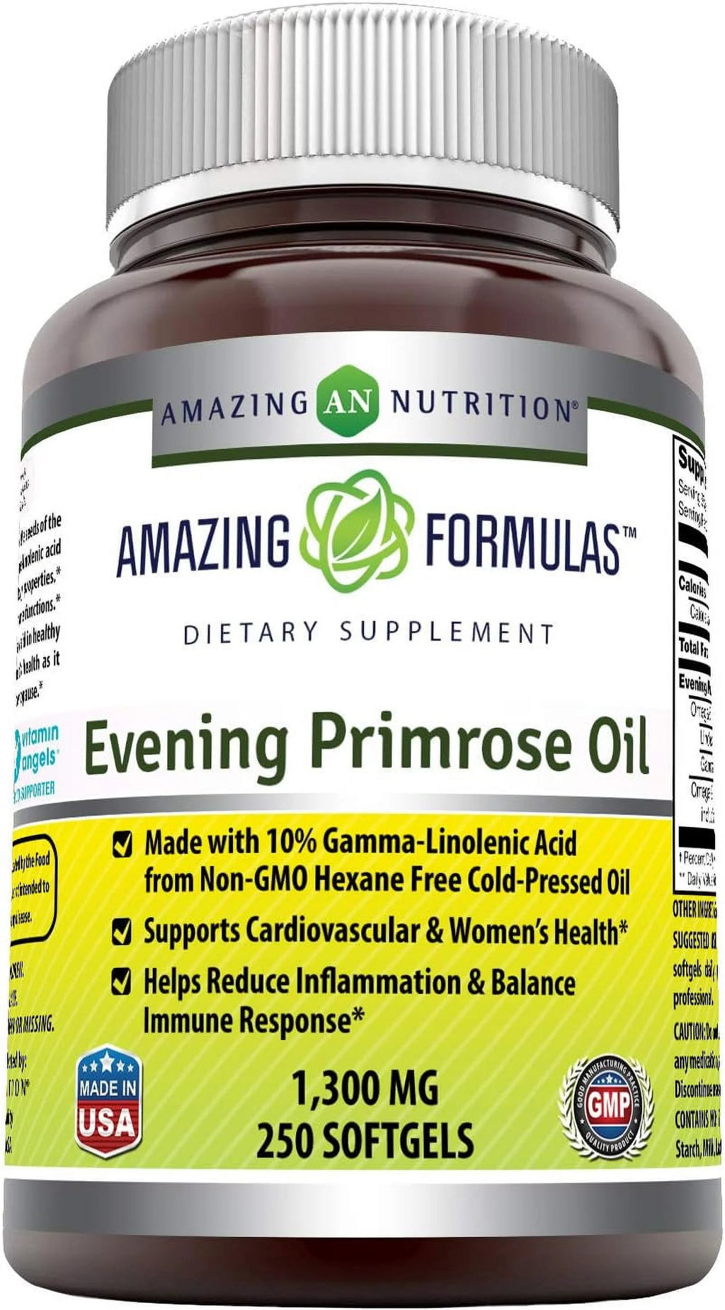 1300mg Evening Primrose Oil 250 Softgels Supplement G910221