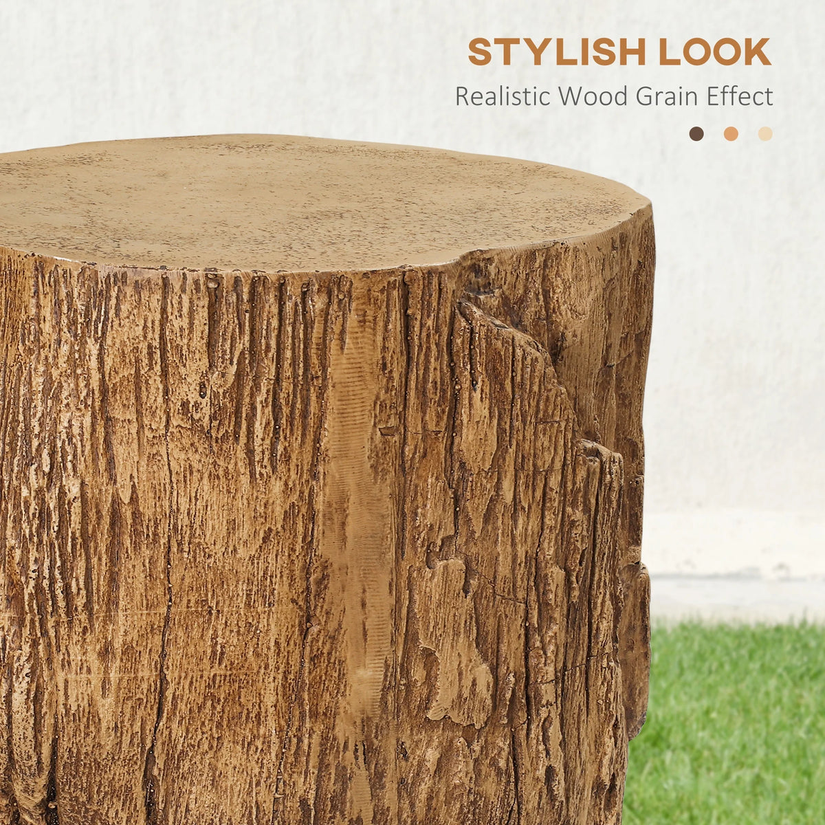 Natural Wood Grain Round Side Table X379948