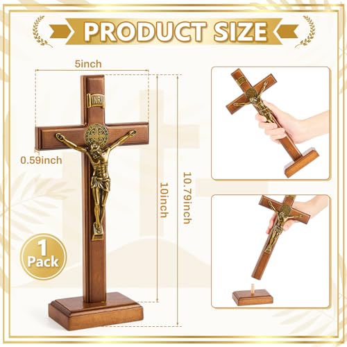10 Inch Wood Cross Wall and Table Decor O6690