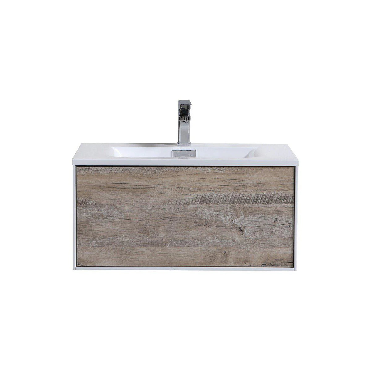 30 in. Wall Mount Nature Wood Bathroom Vanity P8029