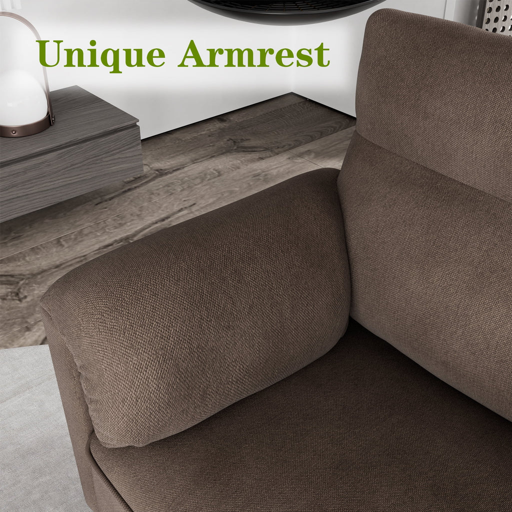 49'' Dark Gray Upholstered Loveseat Sofa with Solid Wood Legs U657