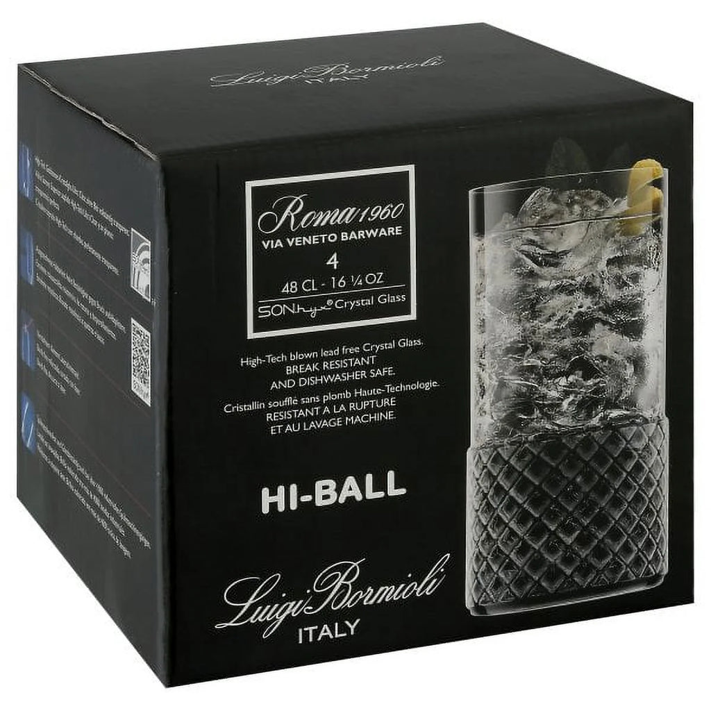 16.25 Oz Hi-Ball Drinking Glasses Set of 4 C427