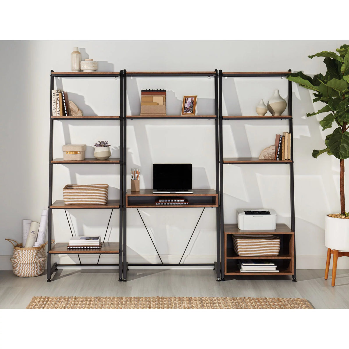 35"W Leaning Computer Desk C2560