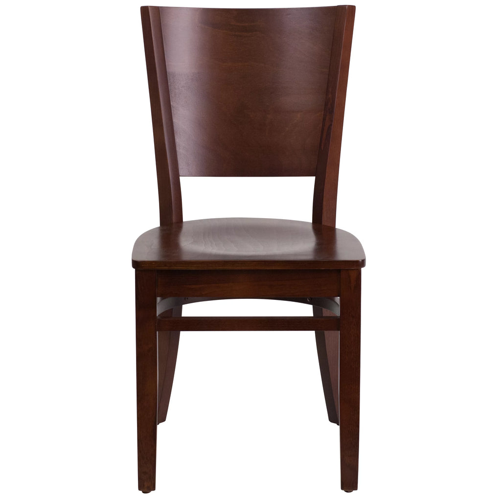Solid Back Walnut Wood Restaurant Chair R4954