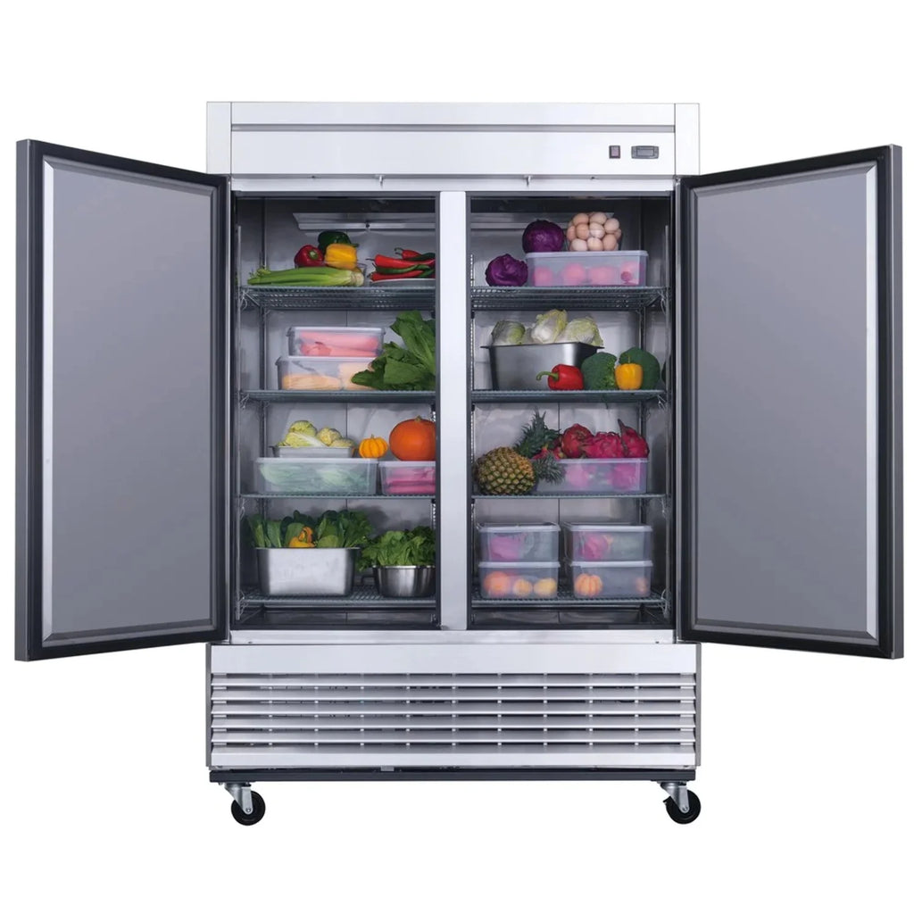 55 Reach-In Refrigerator with 2 Solid Doors R758