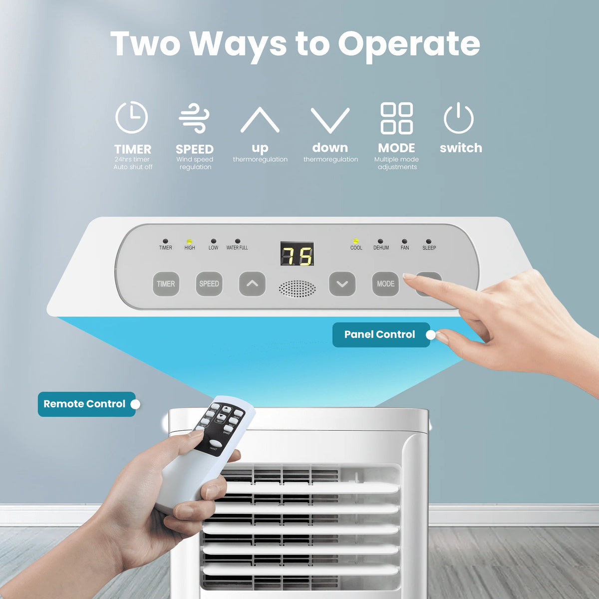 Portable Air Conditioner 5000BTU 3-in-1 White S944284