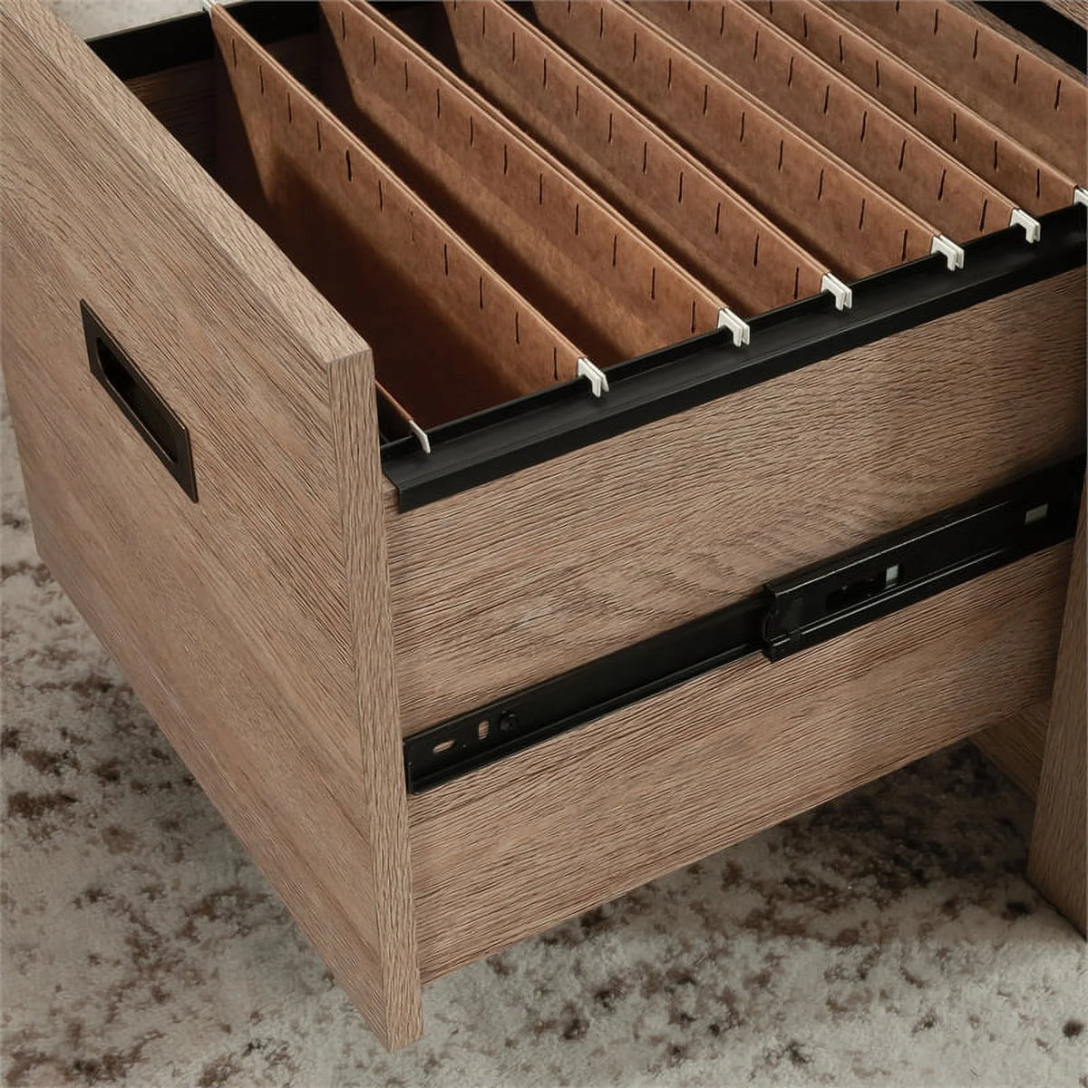L-Desk in Brushed Oak Finish V3190