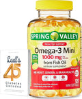 Omega-3 Fish Oil 1000 mg 120 Count Softgels Dietary Supplement X969