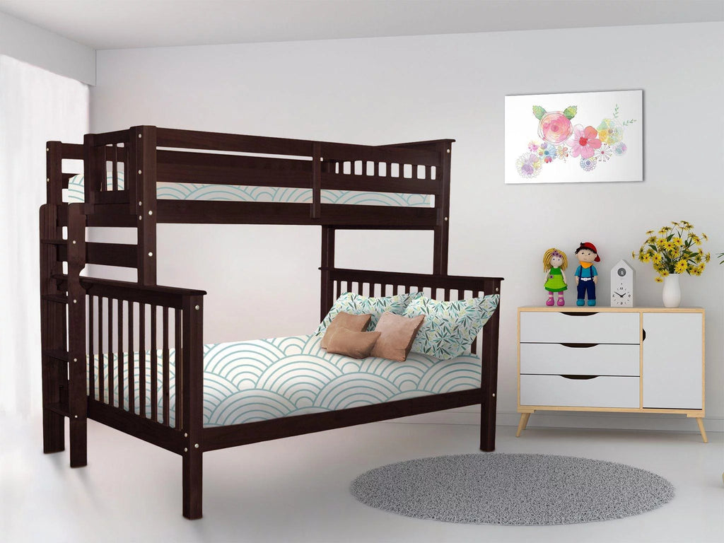 Twin over Full Bunk Beds with End Ladder R48004