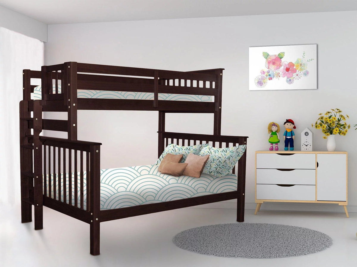 Twin over Full Bunk Beds with End Ladder R48004