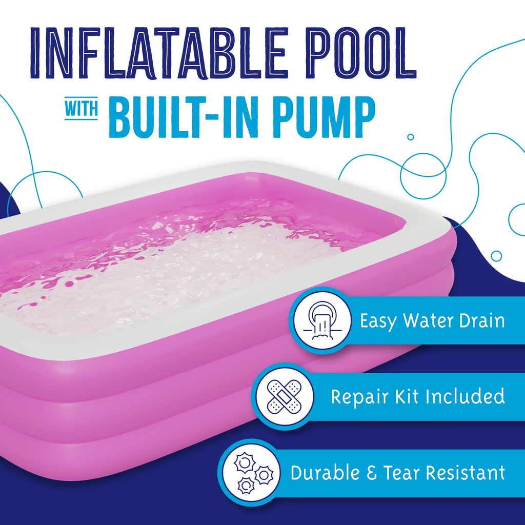 Inflatable Swimming Pool with Built-in Air Pump H74041