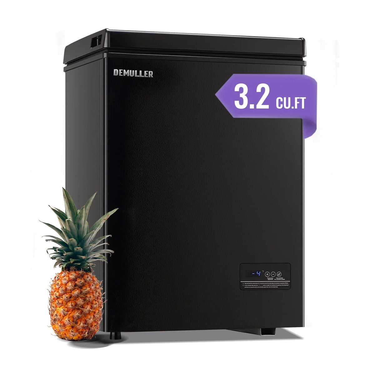 Chest Freezer with Electronic Display Screen 2 Removable Baskets A4648